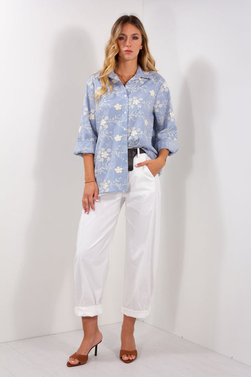 CAMICIA LUNGA RICAMO