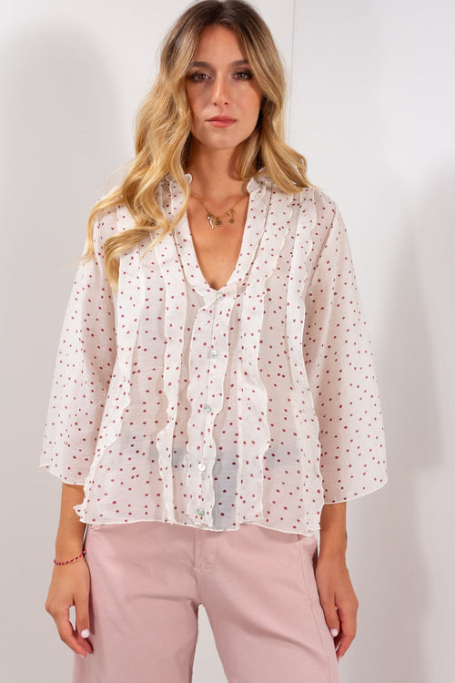 CAMICIA FRAPPE POIS TENCEL