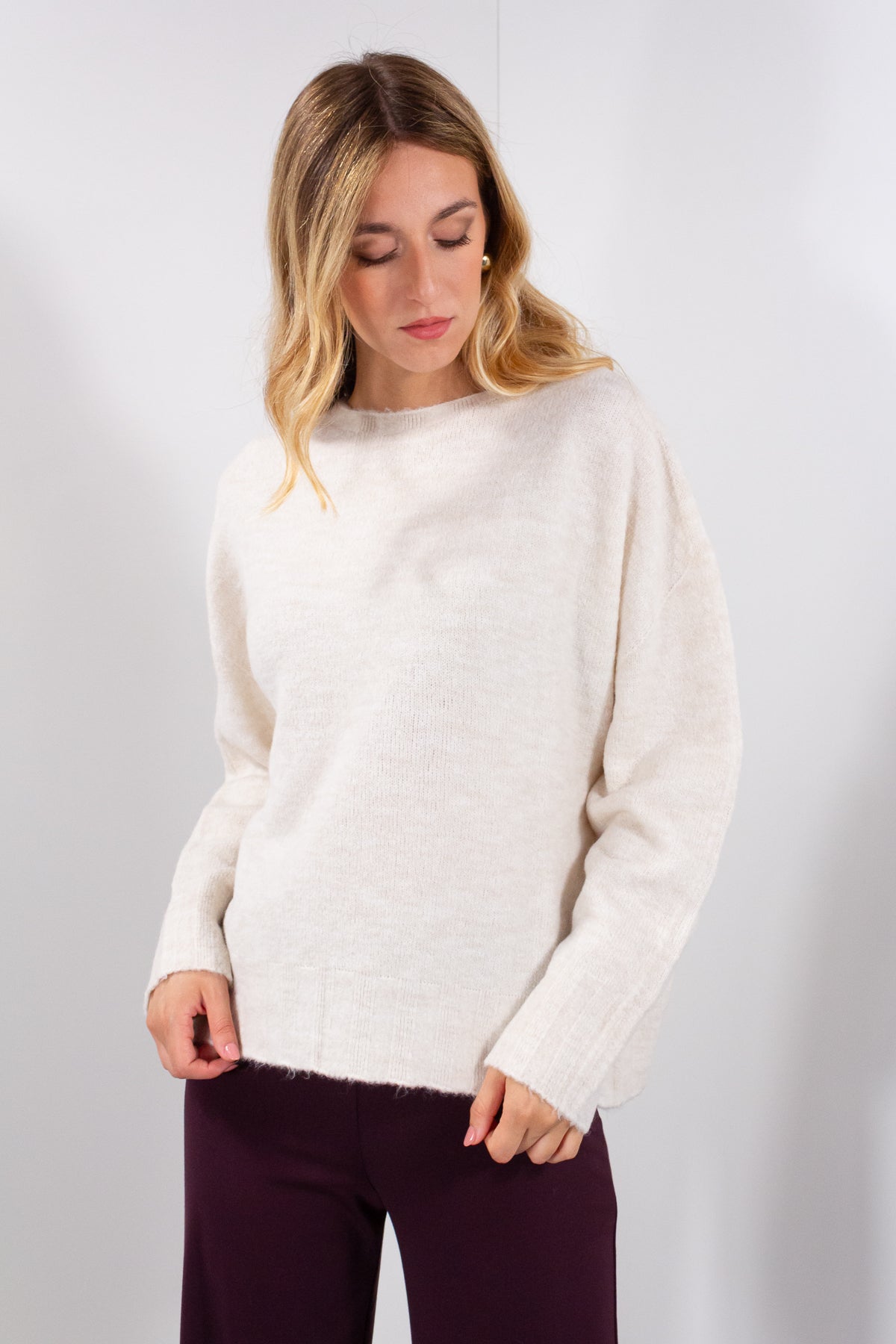 MAGLIA BASIC MISTO LANA*