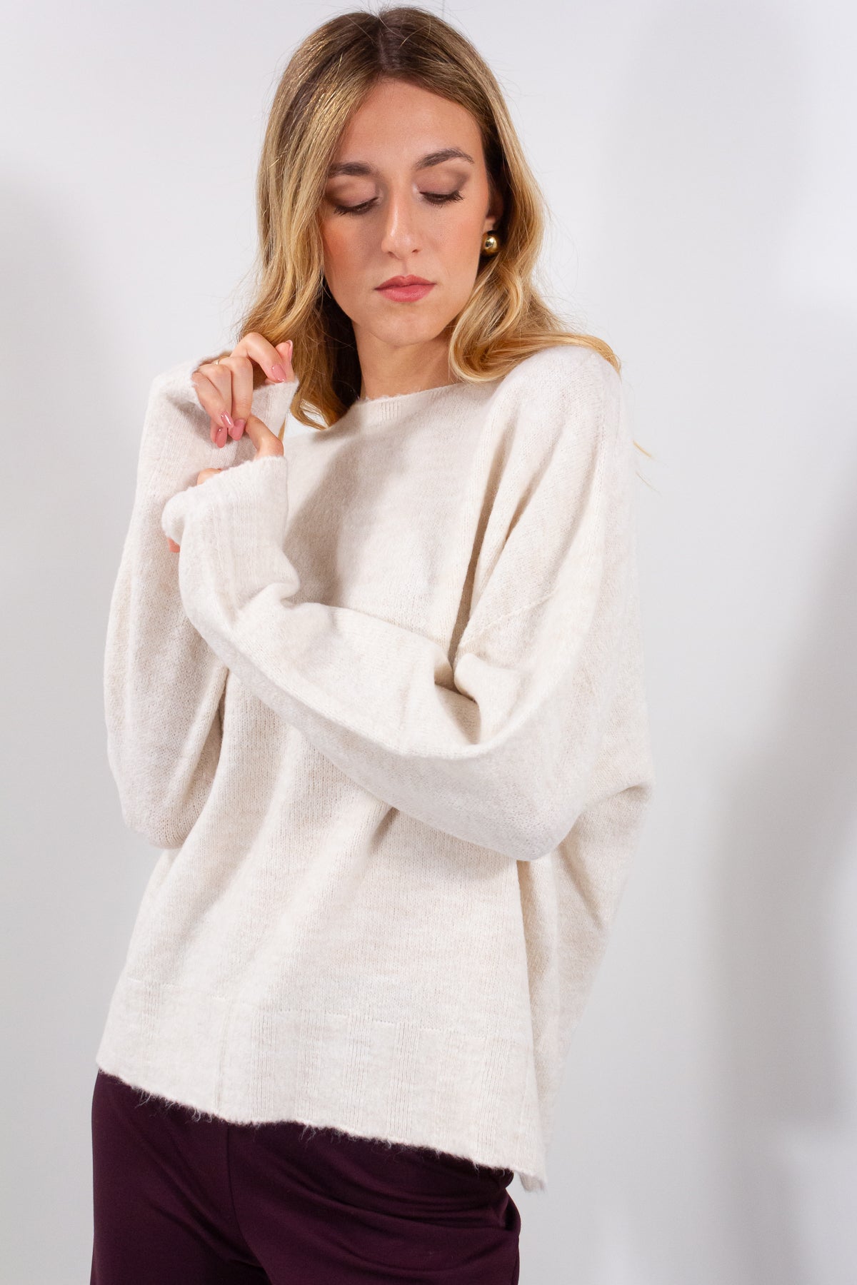 MAGLIA BASIC MISTO LANA*