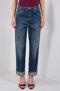 JEANS RISVOLTO LAVAGGIO MEDIO