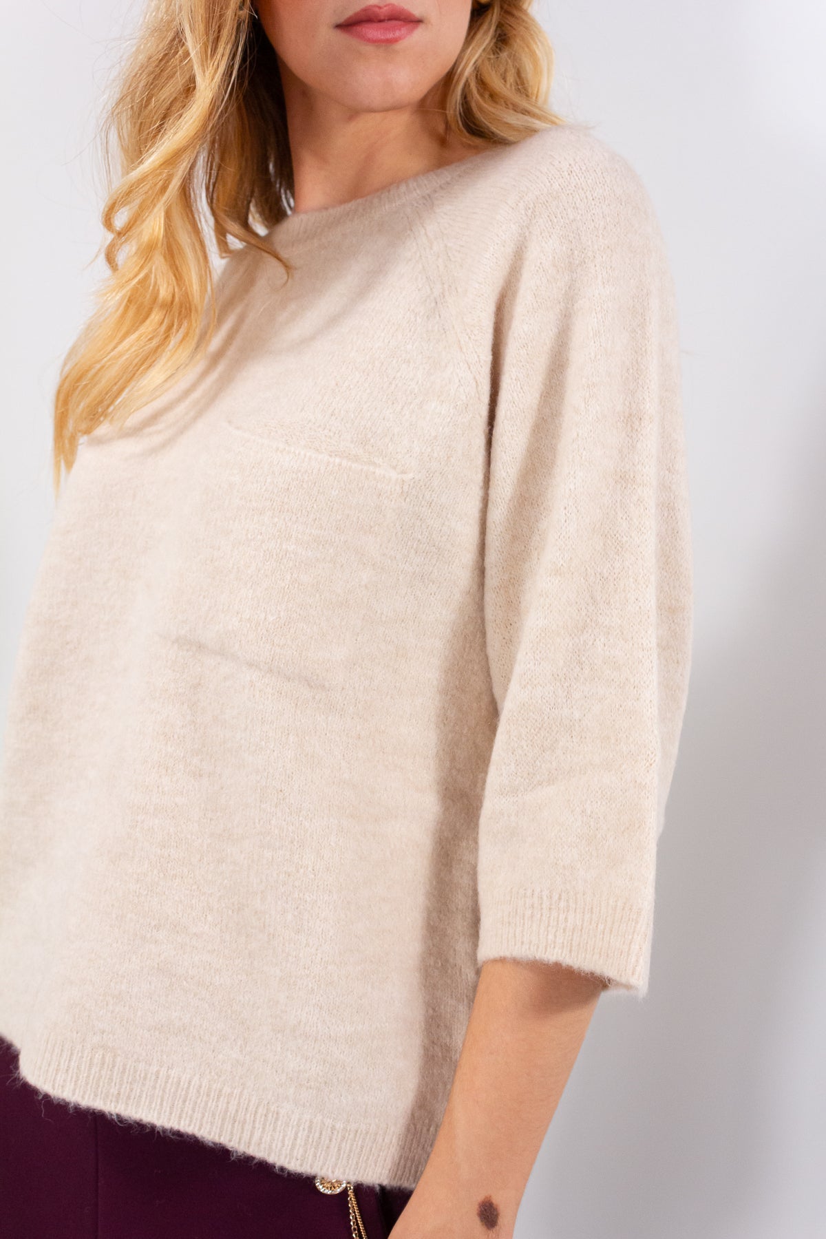 MAGLIA 3/4 TASCA SOFTNESS