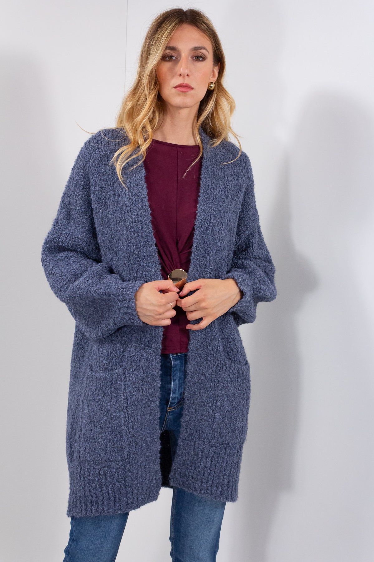 CARDIGAN BOUCLE' TASCHE