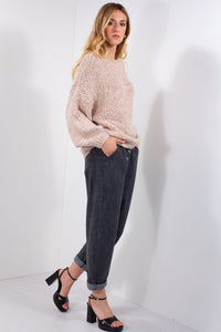 JEANS BAGGY BOTTONI ESTERNI