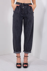 JEANS BAGGY BOTTONI ESTERNI