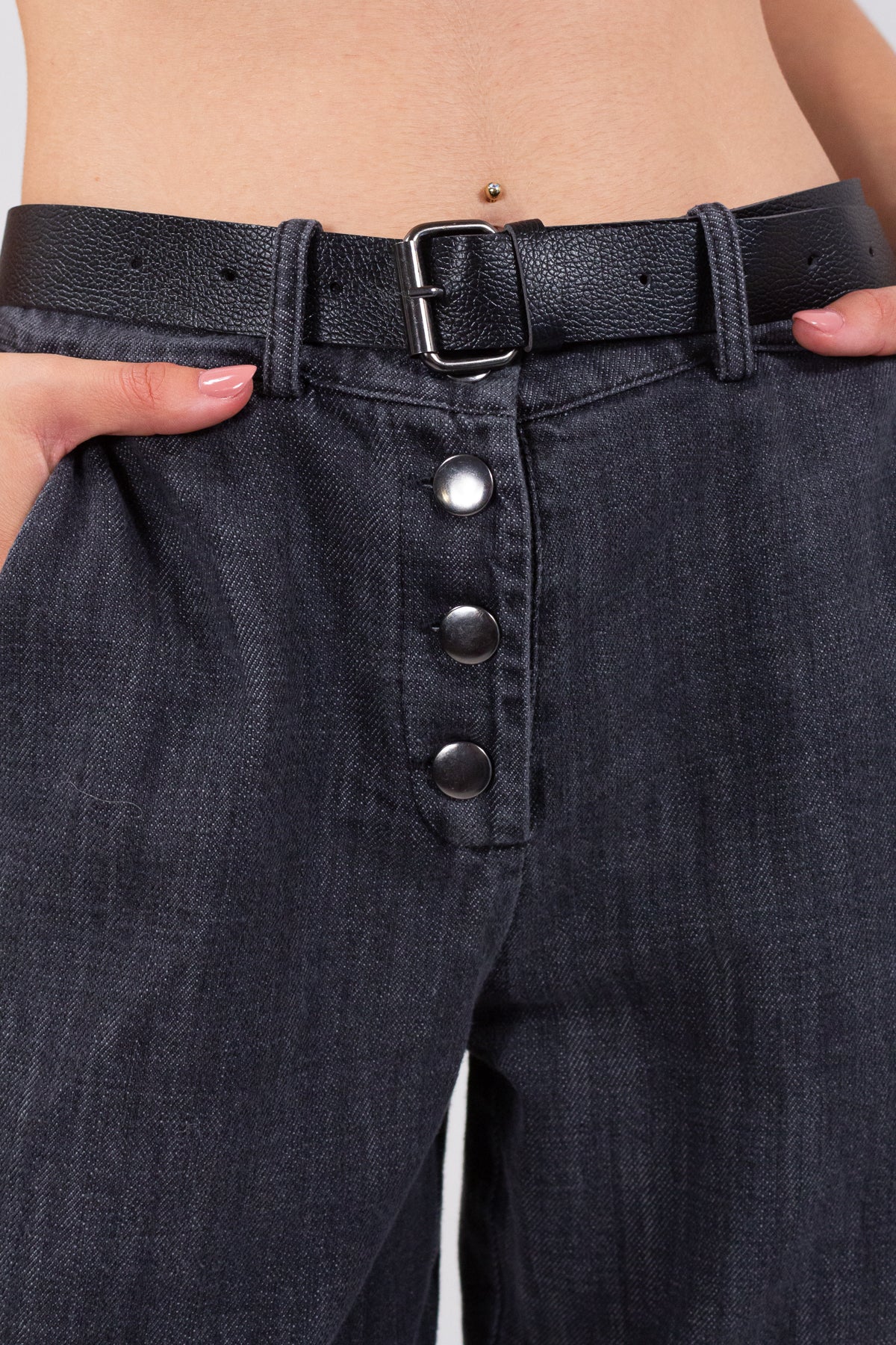 JEANS BAGGY BOTTONI ESTERNI