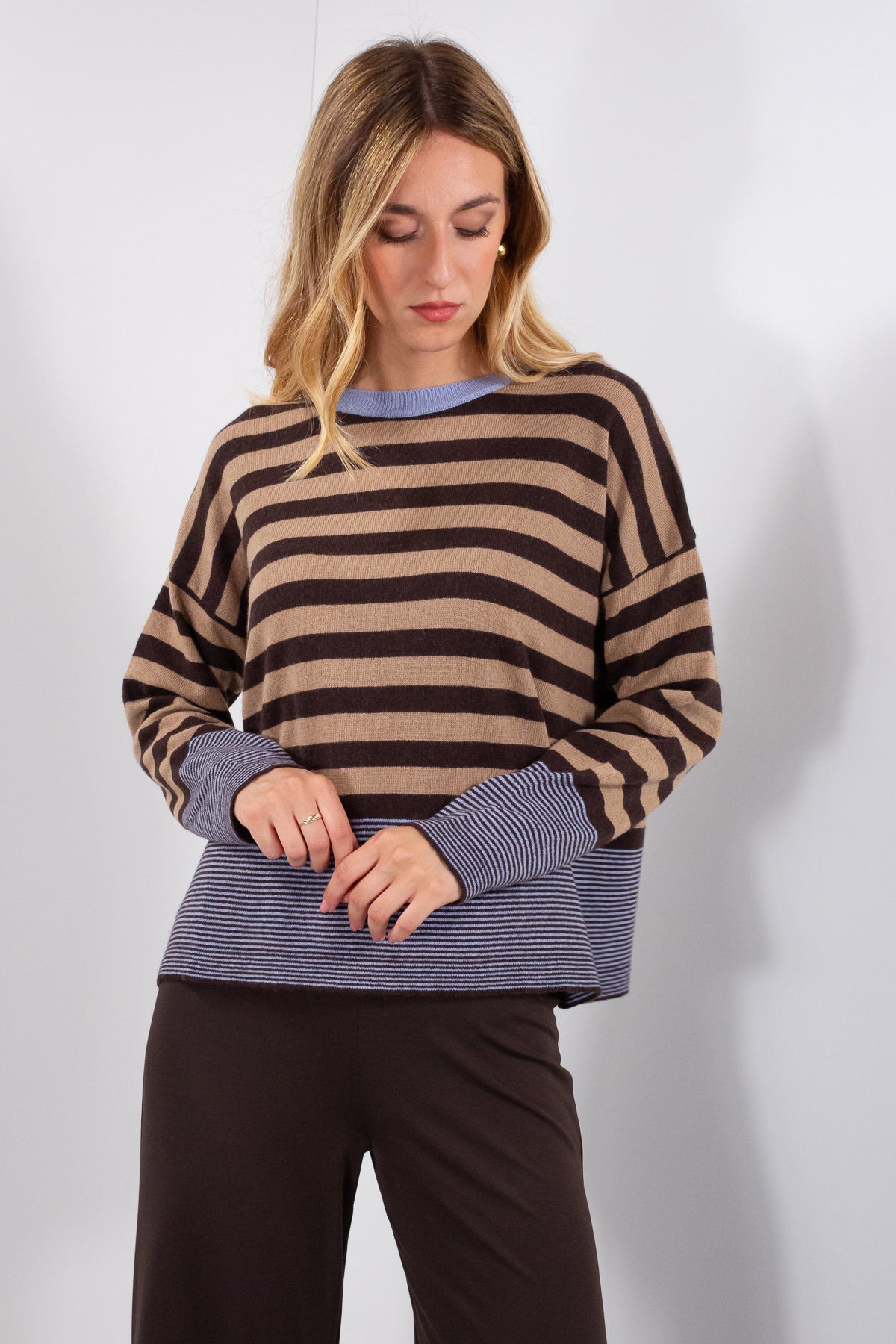 MAGLIA BICOLOR RIGHINE