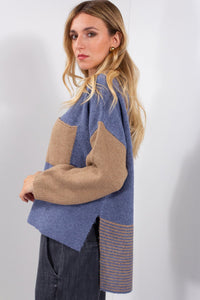 MAGLIA AMPIA RIGHINE + TASCA