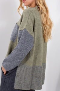 MAGLIA AMPIA RIGHINE + TASCA