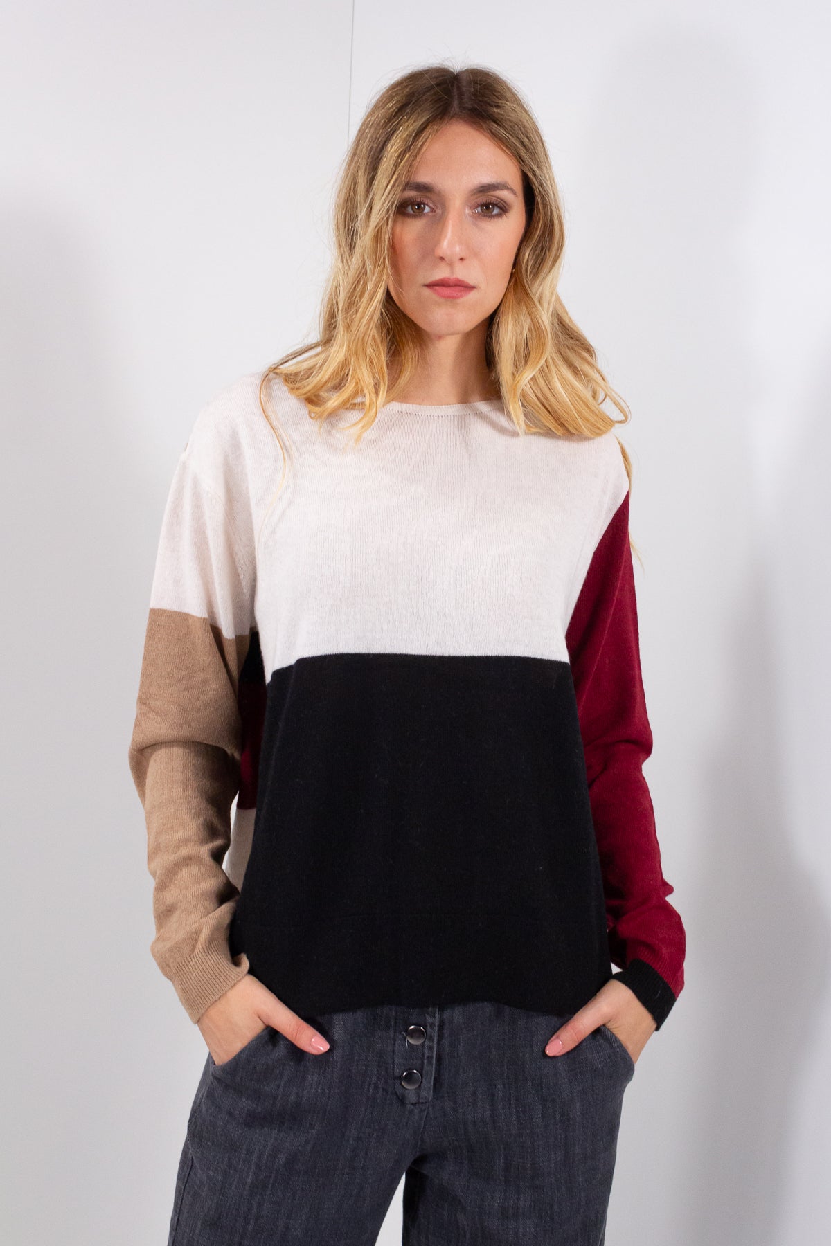 MAGLIA BICOLOR RIGONI