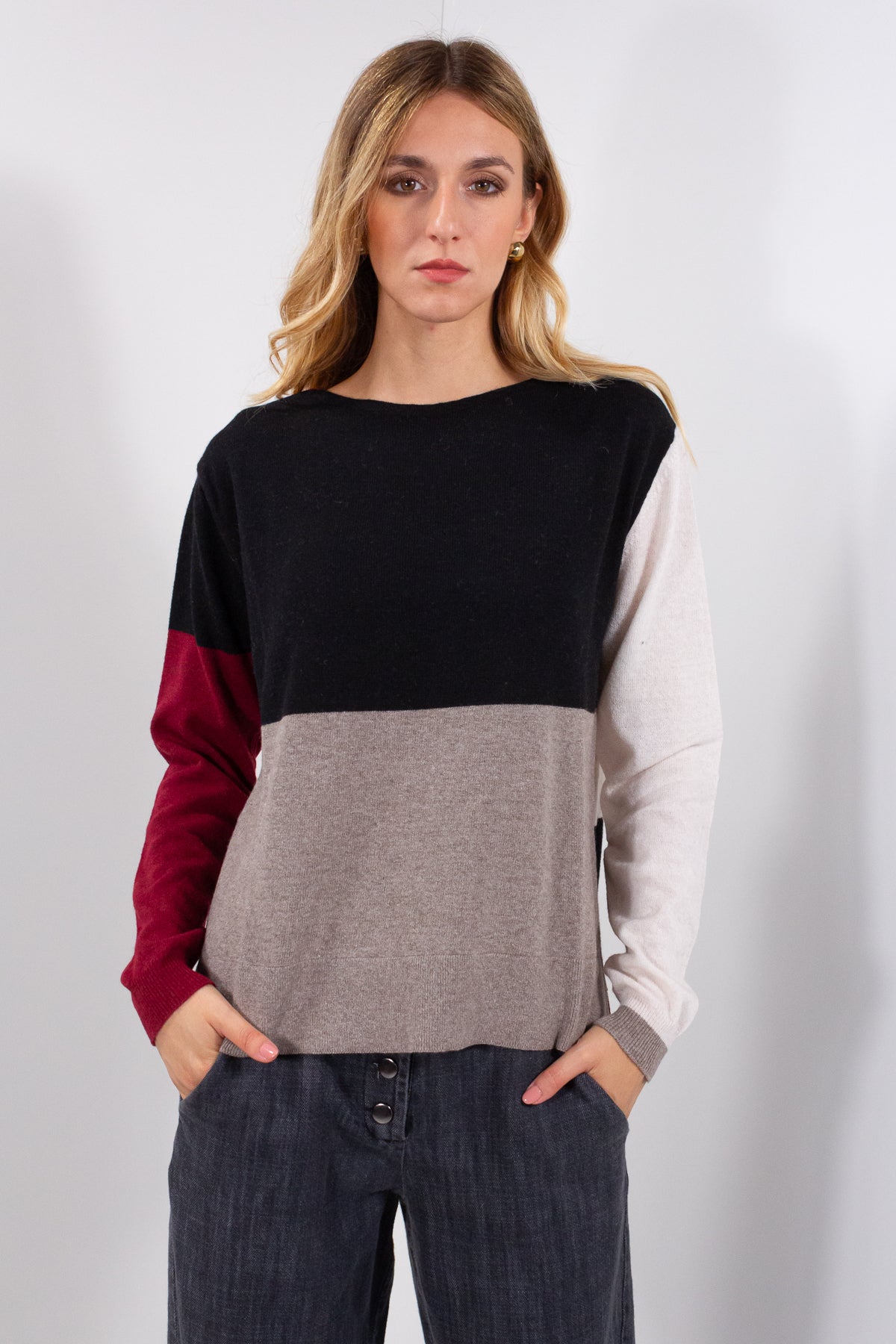 MAGLIA BICOLOR RIGONI