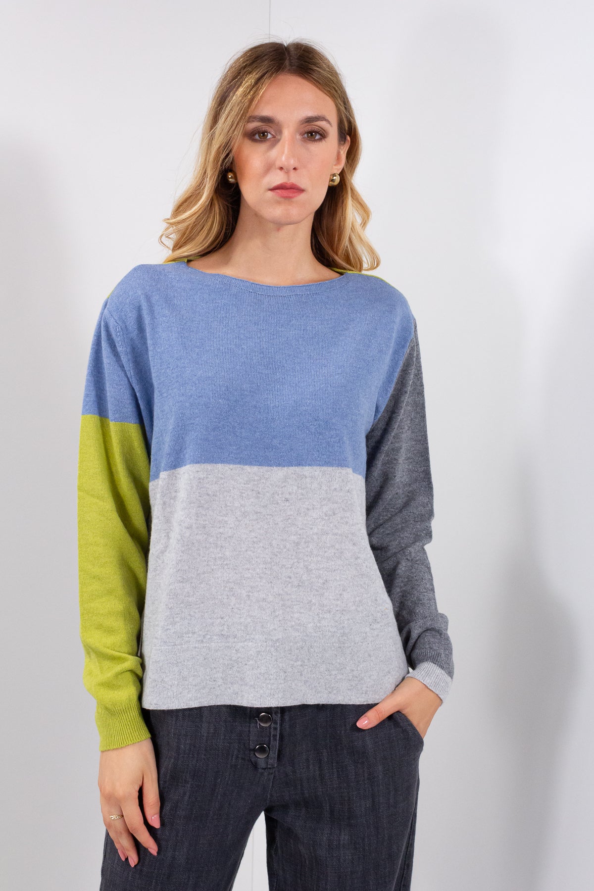 MAGLIA BICOLOR RIGONI