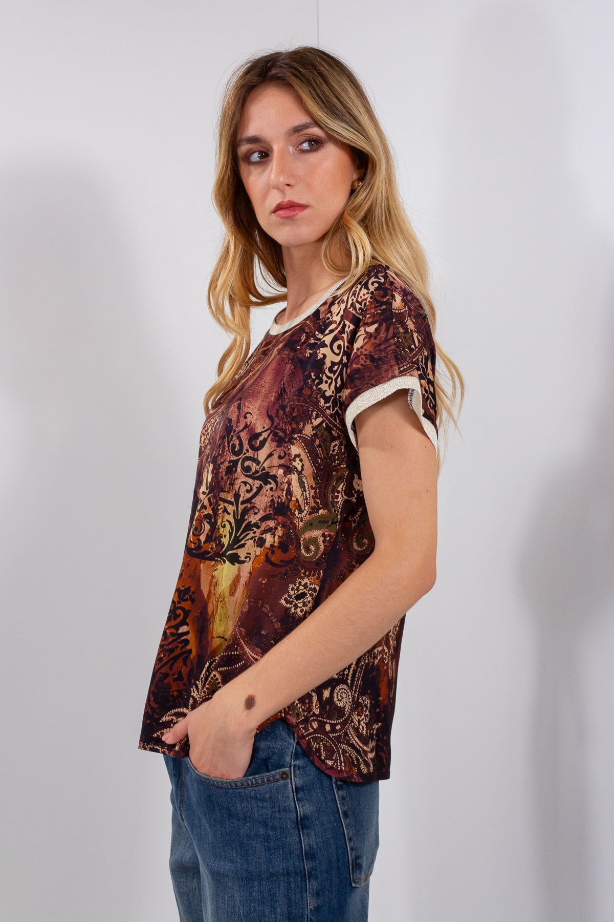 MAGLIA STAMPA RASO