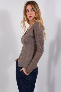 MAGLIA SCOLLO LUREX