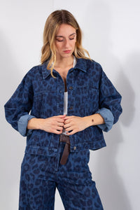 GIACCA DENIM MACULATO
