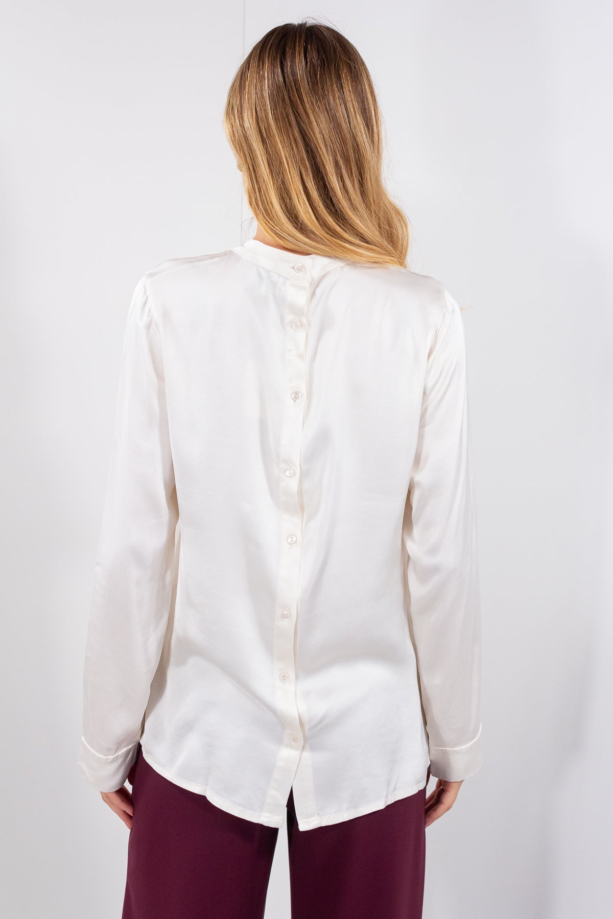 CAMICIA BOTTONI DIETRO RASO