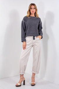 PANTALONE OVETTO GABARDINA