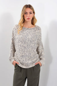 MAGLIA BOUCLE' MELANGE + PAILLETTES