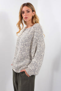 MAGLIA BOUCLE' MELANGE + PAILLETTES