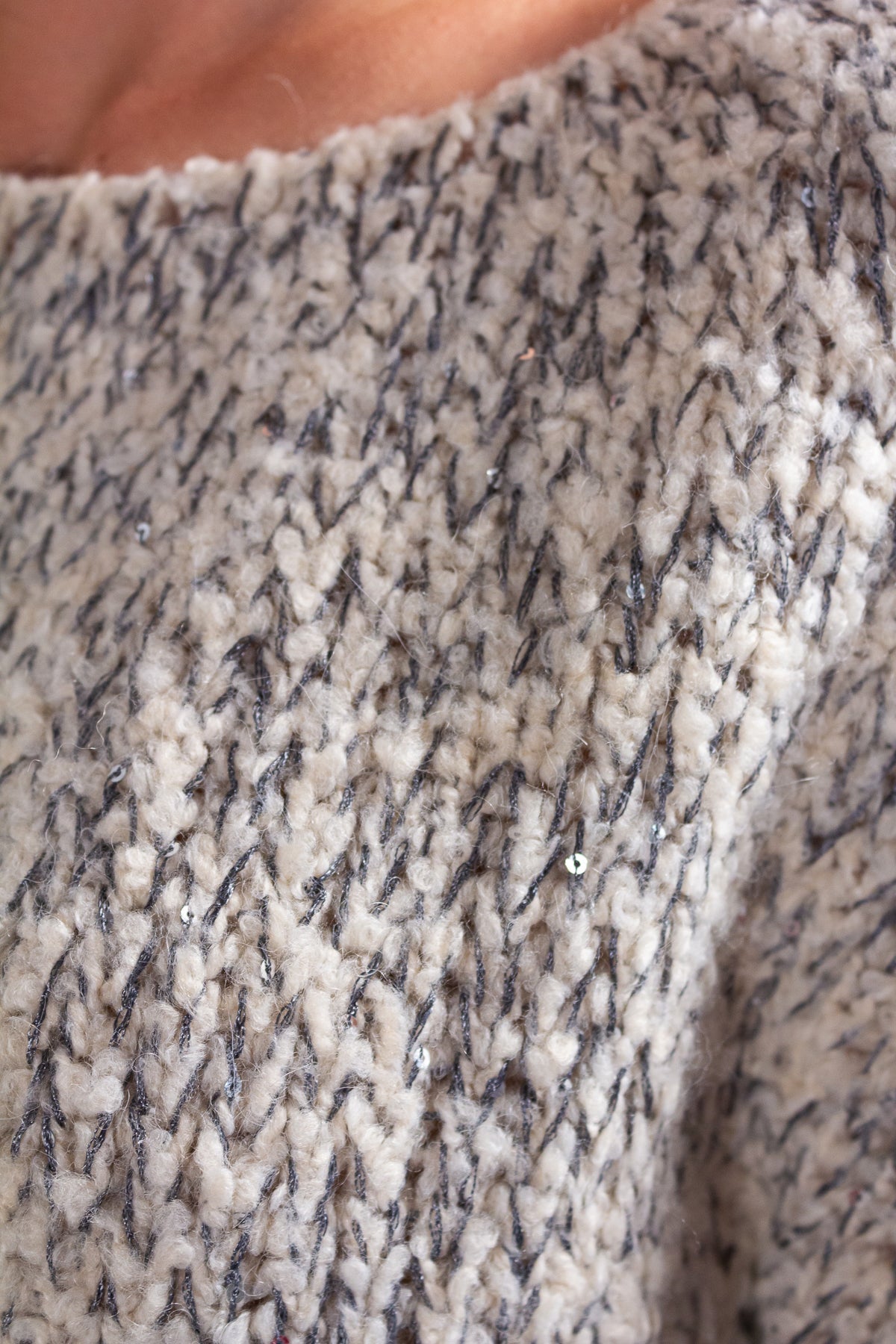 MAGLIA BOUCLE' MELANGE + PAILLETTES