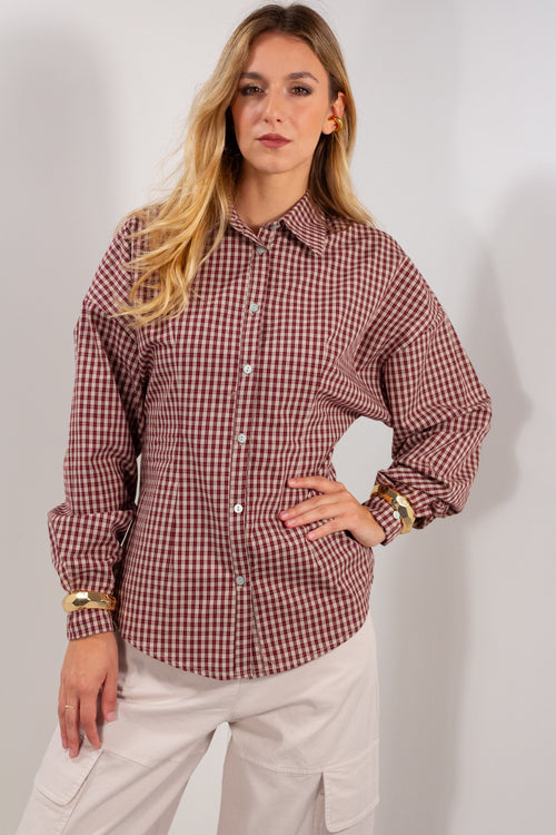 CAMICIA QUADRETTI ELASTICATA