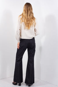 JEANS FLARE NERO