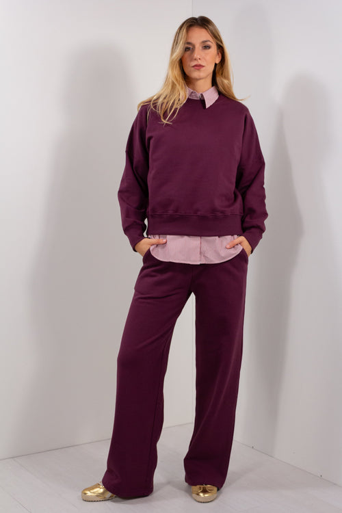 PANTALONE PALAZZO FELPA