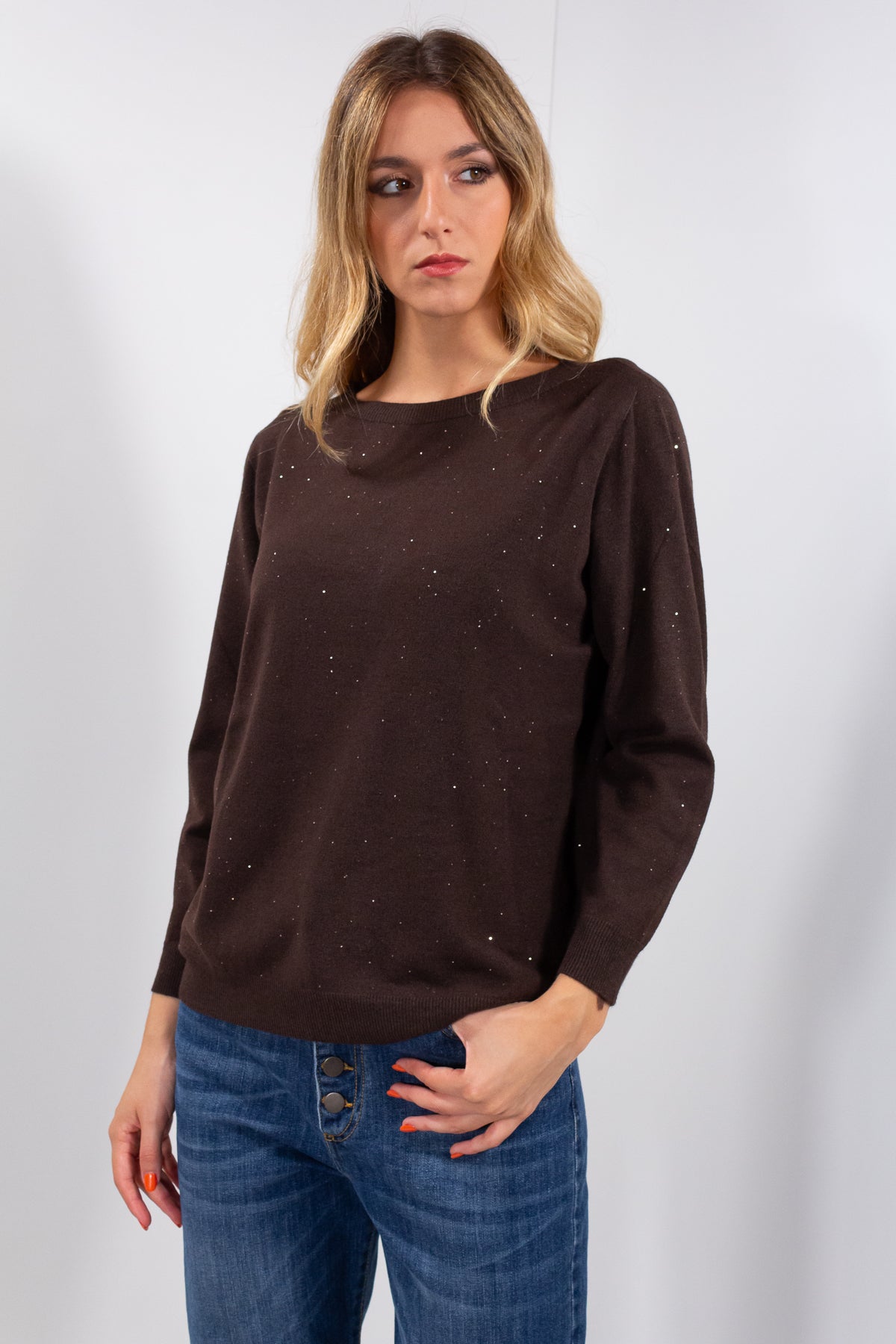 MAGLIA SCATOLA MICROPAILLETTES