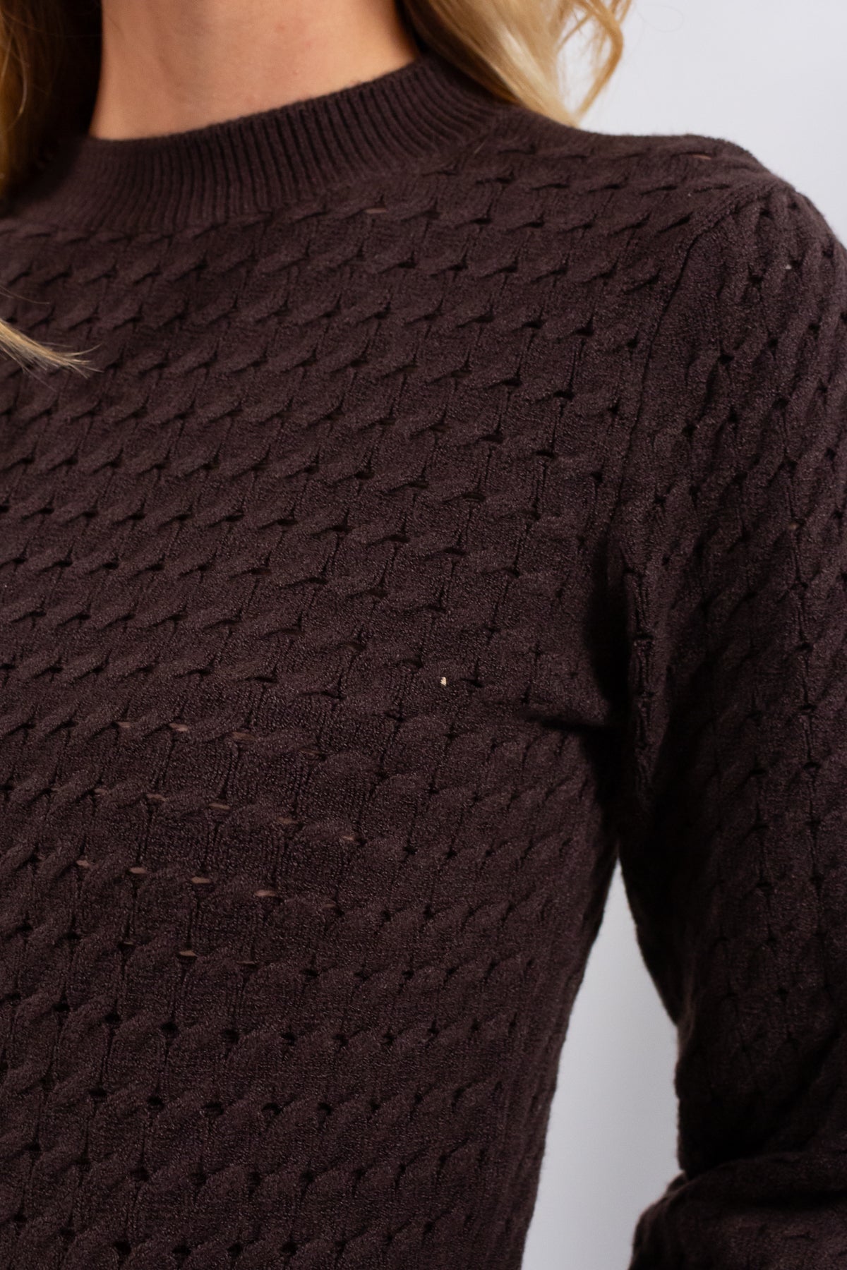 MAGLIA TRECCINE TRAFORATA