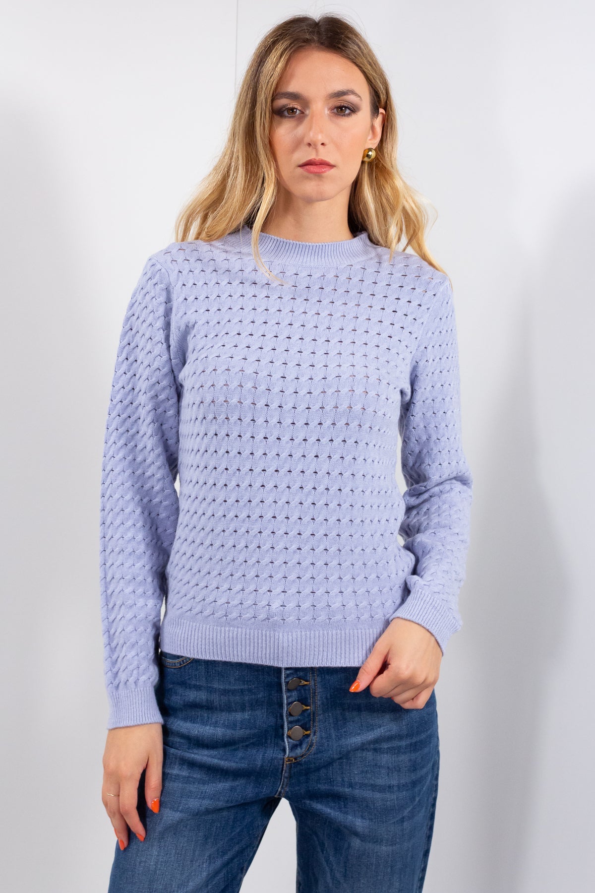 MAGLIA TRECCINE TRAFORATA