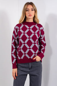 MAGLIA LUPO GEOMETRICA