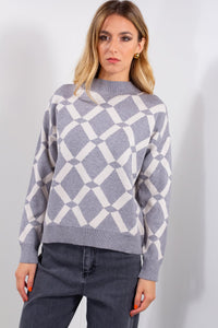 MAGLIA LUPO GEOMETRICA