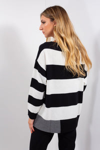 MAGLIA RIGATA IN LANA/COTONE