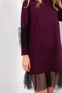 ABITO MAGLIA + TULLE