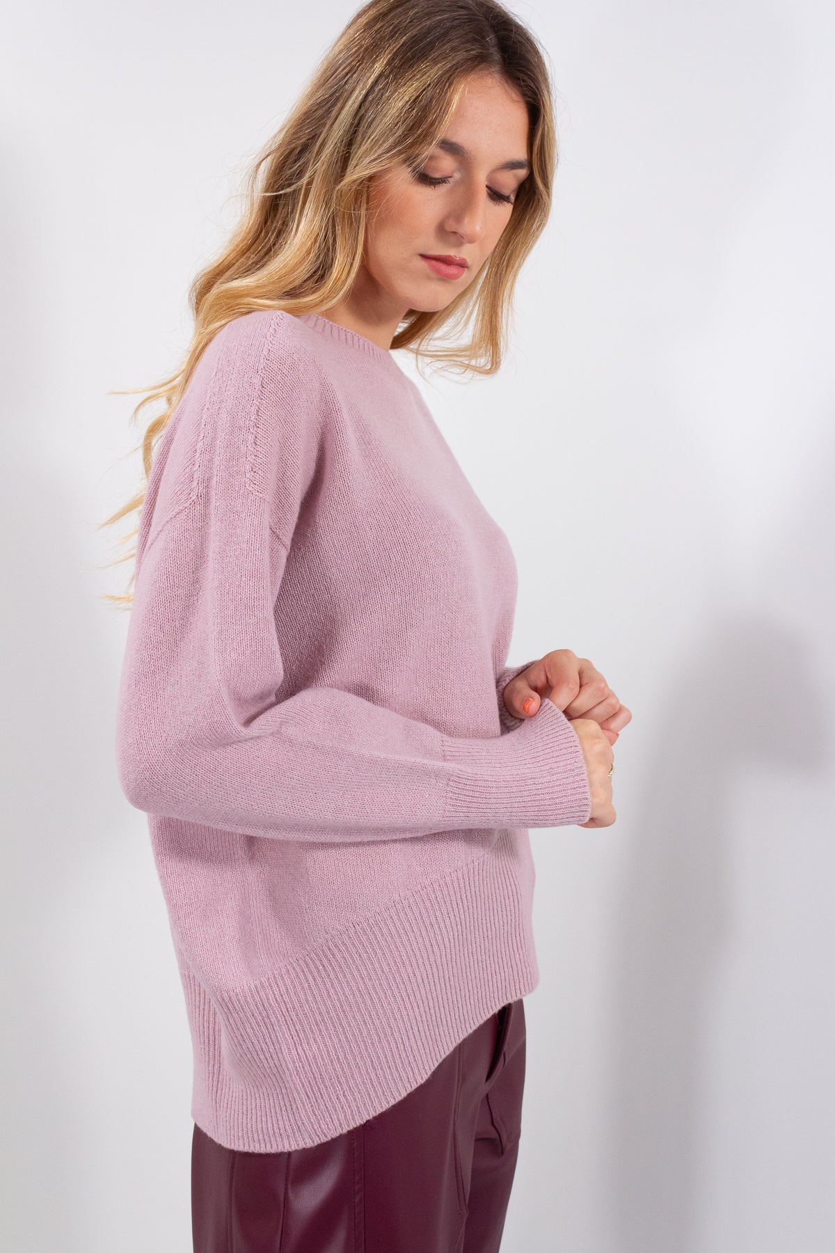 MAGLIA GIROCOLLO MISTO LANA/CASHMERE