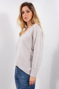 MAGLIA V MISTO LANA/CASHMERE