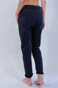 JEANS NERO SKINNY BRILLANTINO