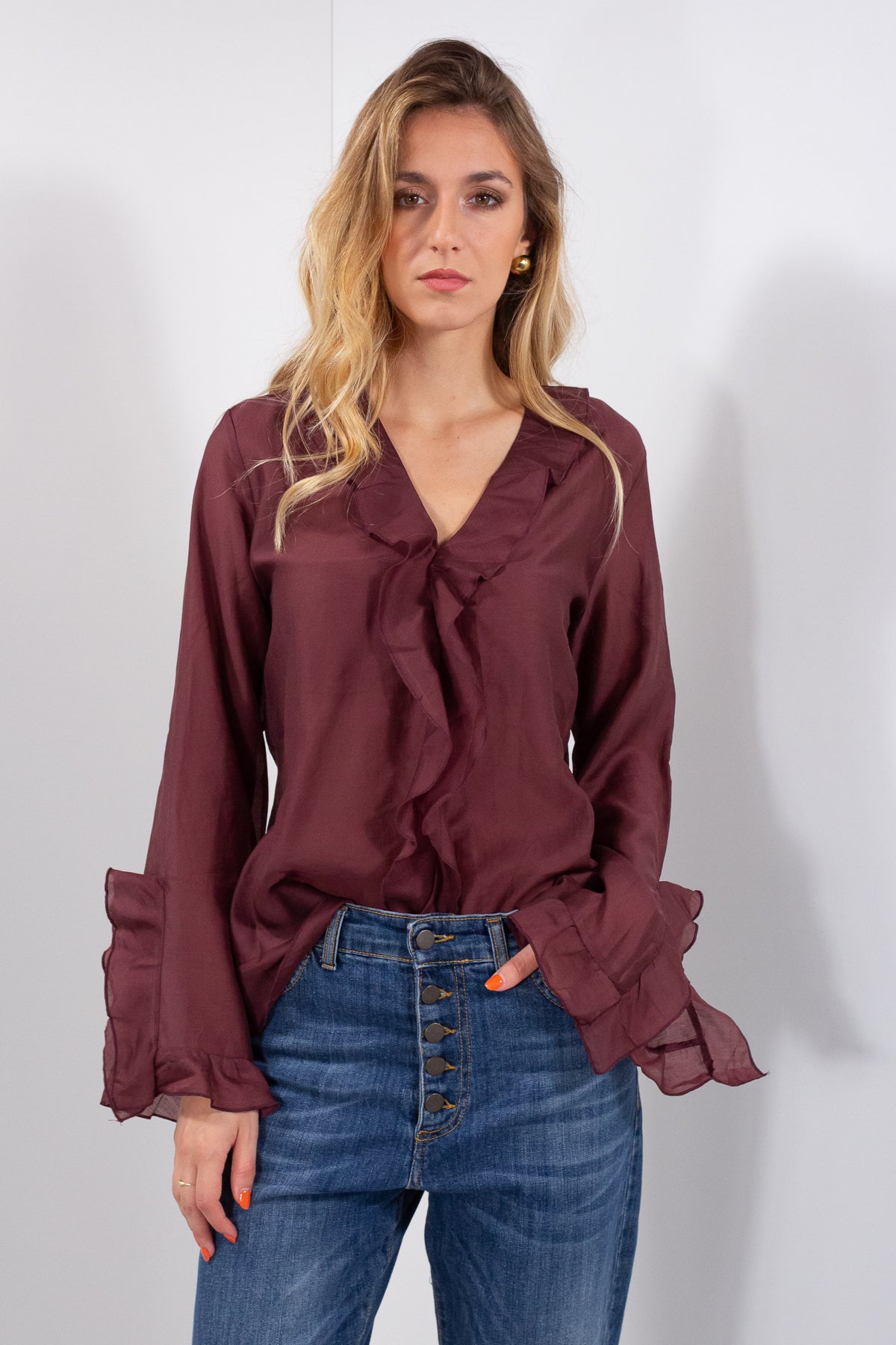 CAMICIA JABOT LYOCELL
