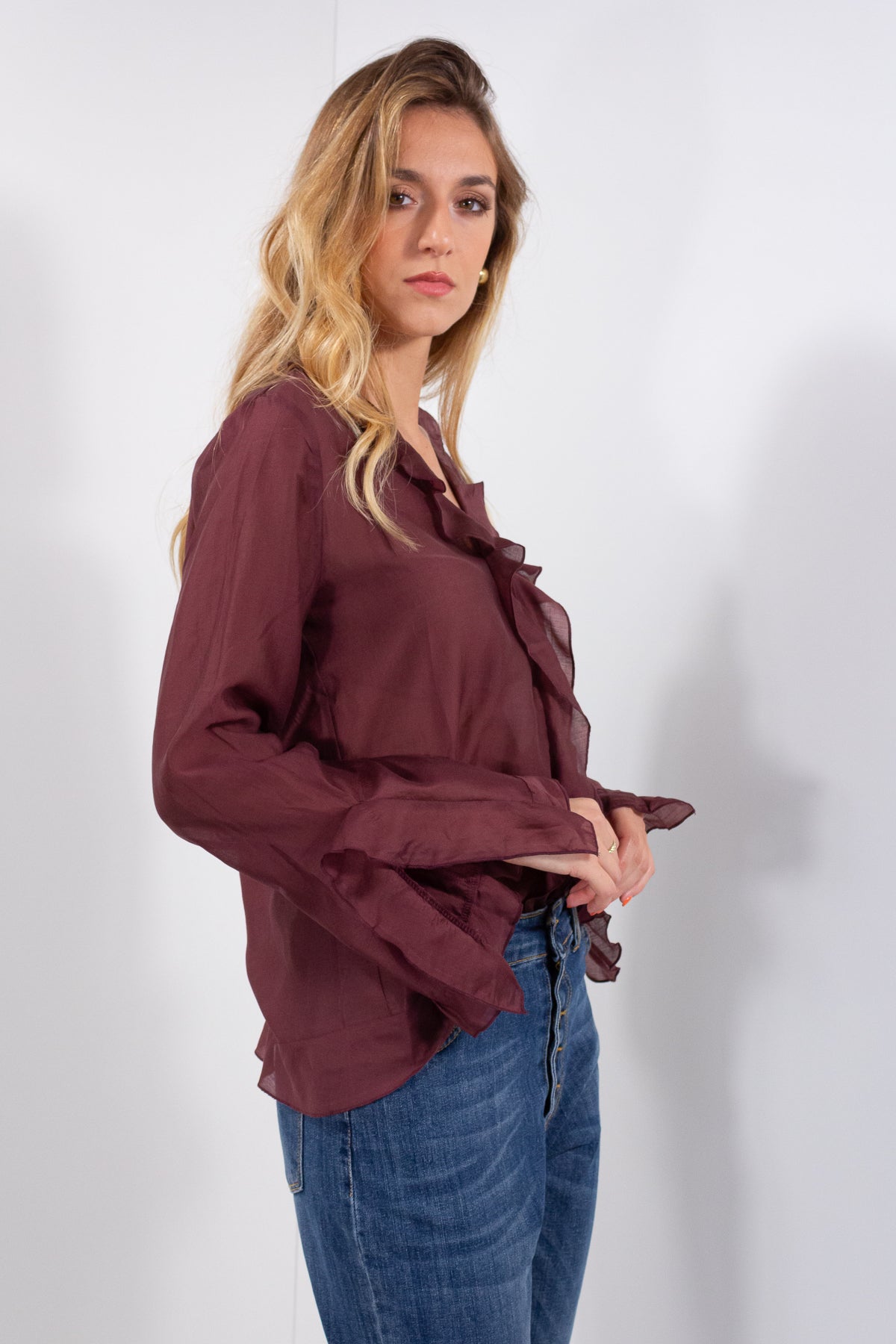 CAMICIA JABOT LYOCELL