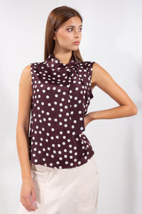MAGLIA SMANICATA POIS