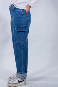 JEANS CARGO DENIM**