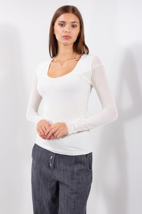 MAGLIA SCOLLATA MISTO CASHMERE