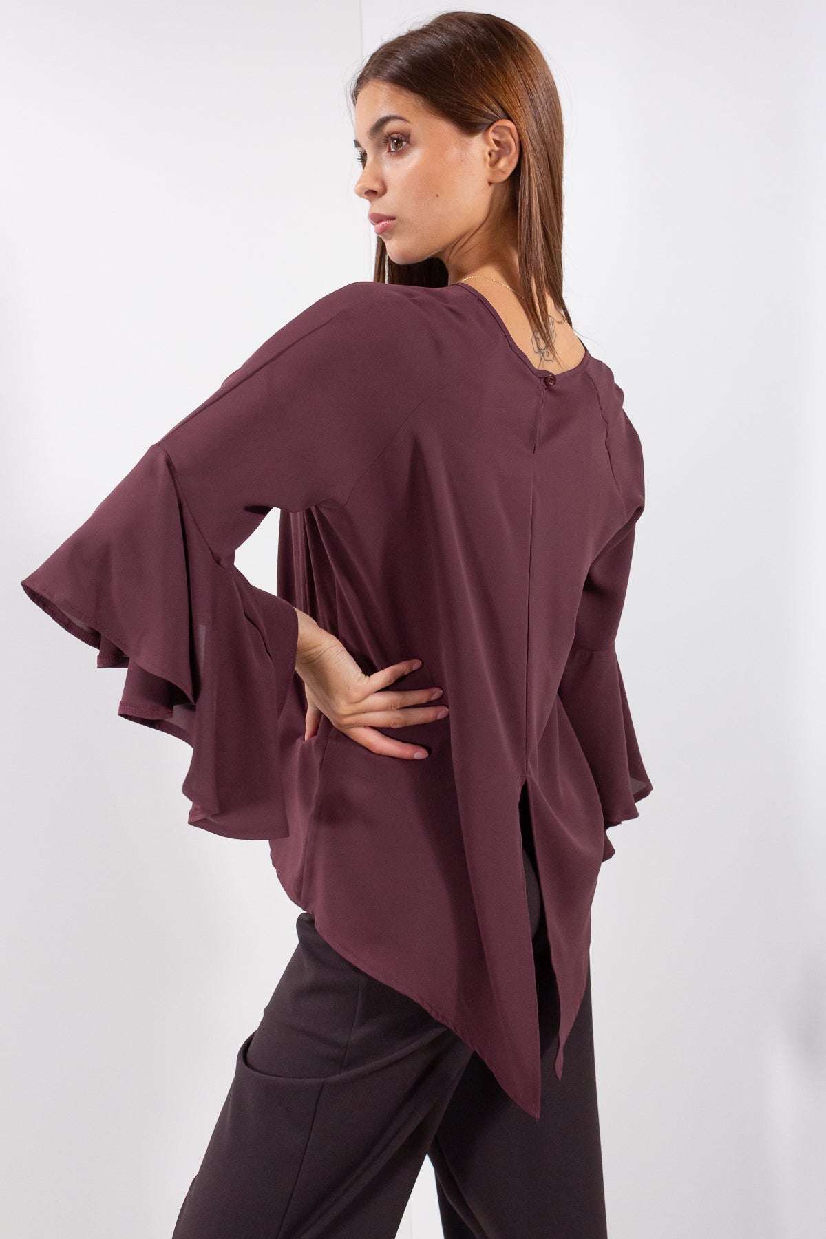CAMICIA MANICA FARFALLA