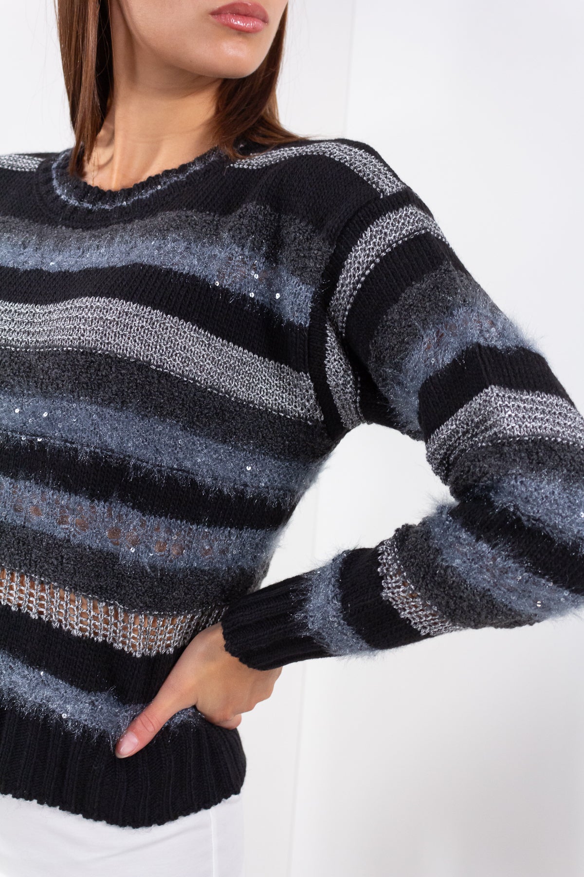 MAGLIA RIGATA PELOSINA