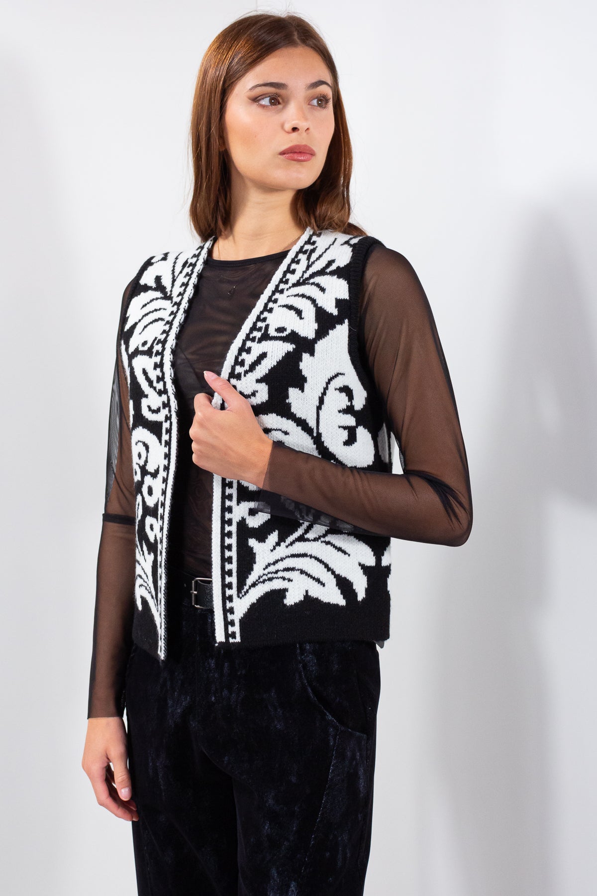 GILET JAQUARD