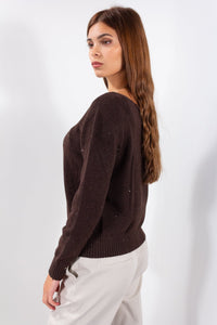 MAGLIA V SCHIENA MICROPAILLETTES