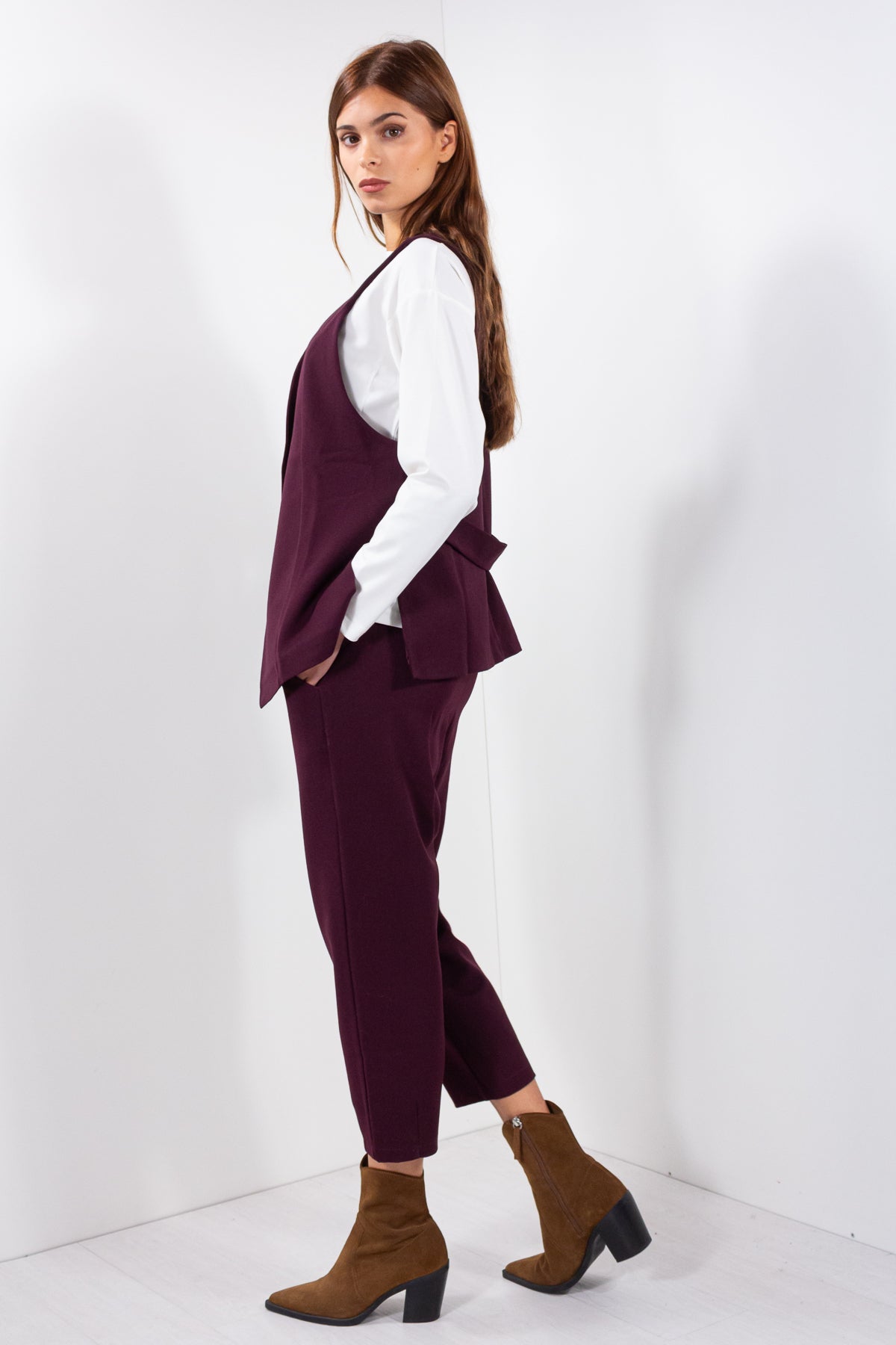 COMPLETO GILET MANO LANA