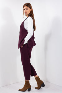 COMPLETO GILET MANO LANA