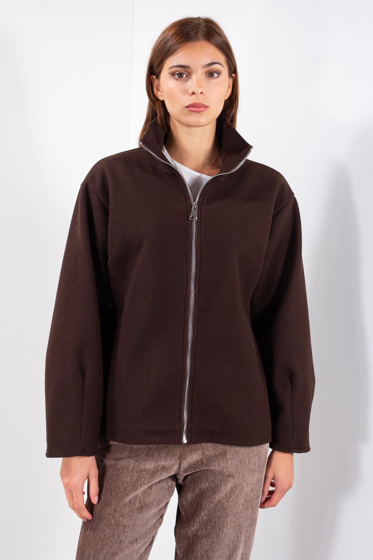 GIUBBINO ZIP PANNO***