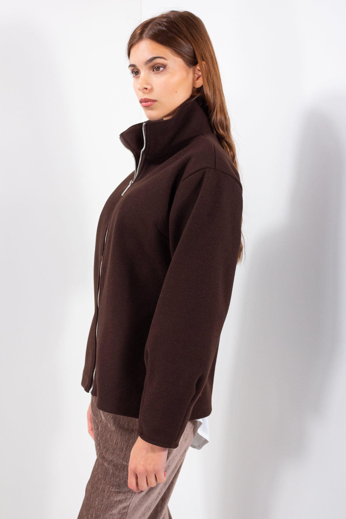 GIUBBINO ZIP PANNO***